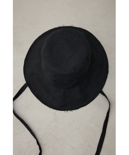 AZUL by moussy(アズールバイマウジー)の「カットオフリネンライクバケットハット(ハット・レディース・ベージュ/ブラック・FREE)」の21枚目の写真