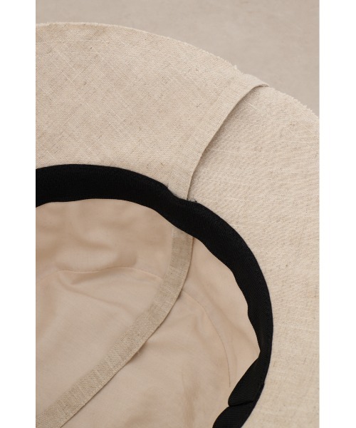 AZUL by moussy(アズールバイマウジー)の「カットオフリネンライクバケットハット(ハット・レディース・ベージュ/ブラック・FREE)」の14枚目の写真