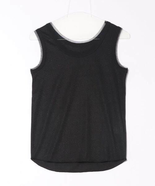 Droite lautreamont(ドロワットロートレアモン)の「ラメリブタンク≪手洗い可能≫(タンクトップ・レディース・イエロー/オフホワイト/ブラック・M)」の3枚目の写真