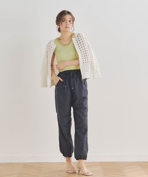 Droite lautreamont(ドロワットロートレアモン)の「ラメリブタンク≪手洗い可能≫(タンクトップ・レディース・イエロー/オフホワイト/ブラック・M)」の7枚目の写真