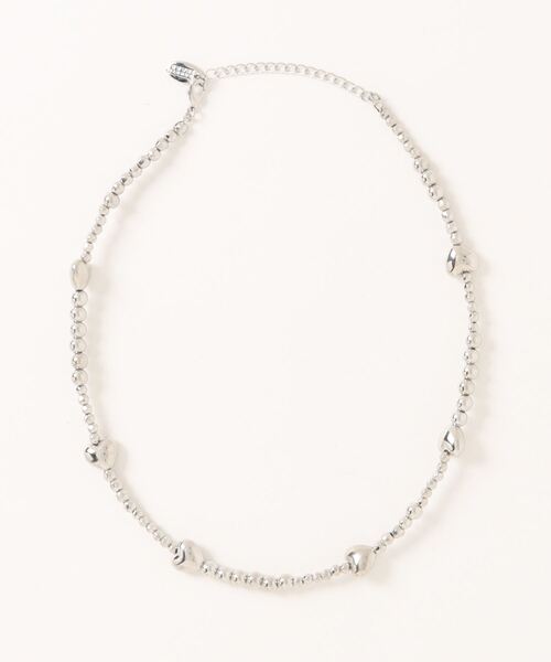 LOWRYS FARM（ローリーズファーム）の「ハートボールＭＩＸネックレス　117915（ネックレス・レディース・シルバー/ブラック・FREE）」の2枚目の写真