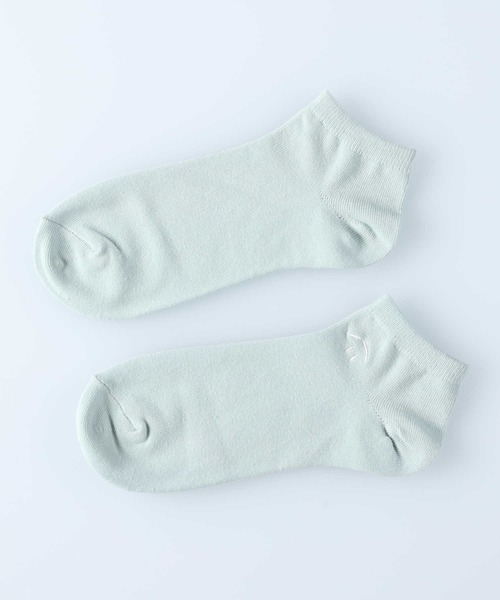 SPORTY & RICH ロコ刺繍ソックス SAMAACC027 WHITEMERLOT リンクス柄 クル－ロゴ刺繍ソックス[品番：NICW0005412]｜NICOLE