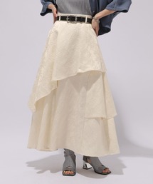 HARE | ジャガードアシメフラシフレアスカート(HARE)(スカート)