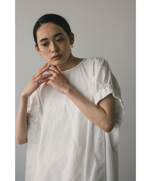STYLEMIXER（スタイルミキサー）の「ギャザースリーブボクシーブラウス（シャツ/ブラウス・レディース・ホワイト/ベージュ/ネイビー・FREE）」の8枚目の写真