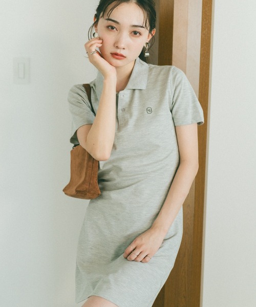 VANNIE U（ヴァニーユー）の「オーバルロゴポロシャツミニワンピース（ワンピース・レディース・グレー/ネイビー・FREE）」の15枚目の写真