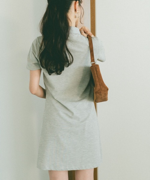 VANNIE U（ヴァニーユー）の「オーバルロゴポロシャツミニワンピース（ワンピース・レディース・グレー/ネイビー・FREE）」の17枚目の写真