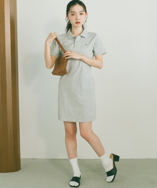 VANNIE U（ヴァニーユー）の「オーバルロゴポロシャツミニワンピース（ワンピース・レディース・グレー/ネイビー・FREE）」の18枚目の写真