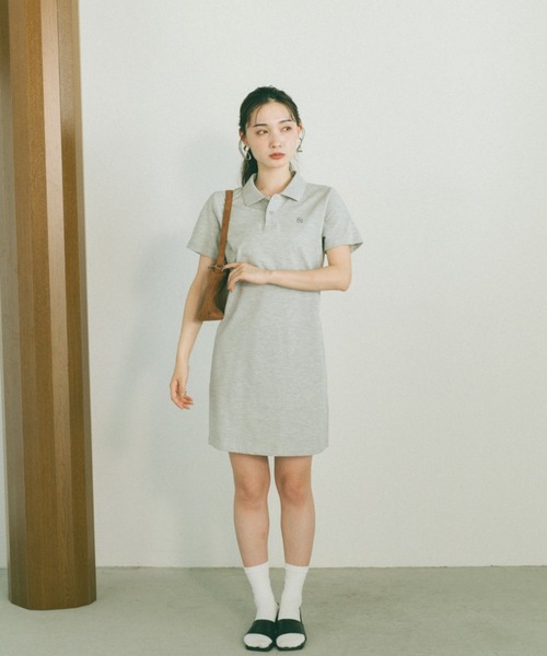 VANNIE U（ヴァニーユー）の「オーバルロゴポロシャツミニワンピース（ワンピース・レディース・グレー/ネイビー・FREE）」の20枚目の写真
