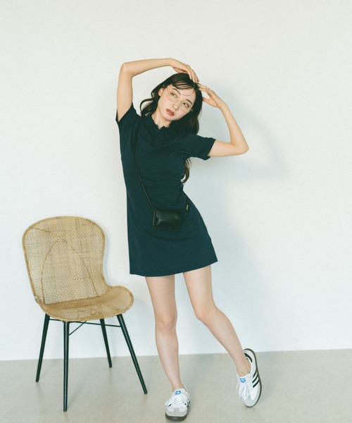 VANNIE U（ヴァニーユー）の「オーバルロゴポロシャツミニワンピース（ワンピース・レディース・グレー/ネイビー・FREE）」の22枚目の写真