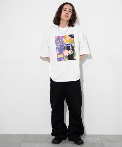 WEGO(ウィゴー)の「∴WEGO/別注オハナグラフィックT(Tシャツ/カットソー・メンズ・ホワイト/サックスブルー・MEDIUM/LARGE)」の3枚目の写真