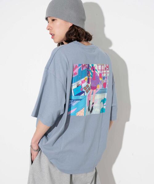 WEGO(ウィゴー)の「∴WEGO/別注オハナグラフィックT(Tシャツ/カットソー・メンズ・ホワイト/サックスブルー・MEDIUM/LARGE)」の10枚目の写真