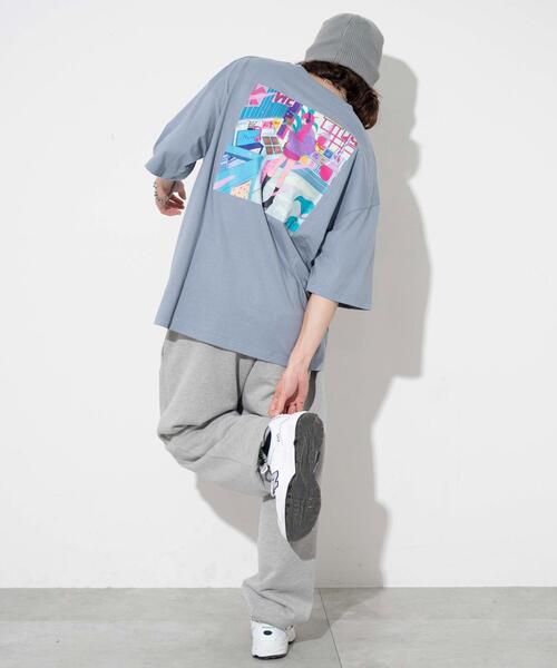 WEGO(ウィゴー)の「∴WEGO/別注オハナグラフィックT(Tシャツ/カットソー・メンズ・ホワイト/サックスブルー・MEDIUM/LARGE)」の12枚目の写真