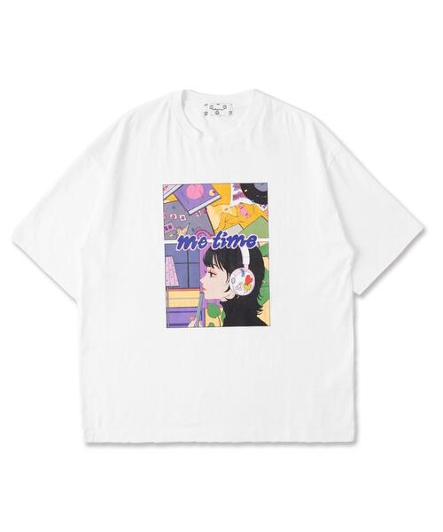 WEGO(ウィゴー)の「∴WEGO/別注オハナグラフィックT(Tシャツ/カットソー・メンズ・ホワイト/サックスブルー・MEDIUM/LARGE)」の17枚目の写真