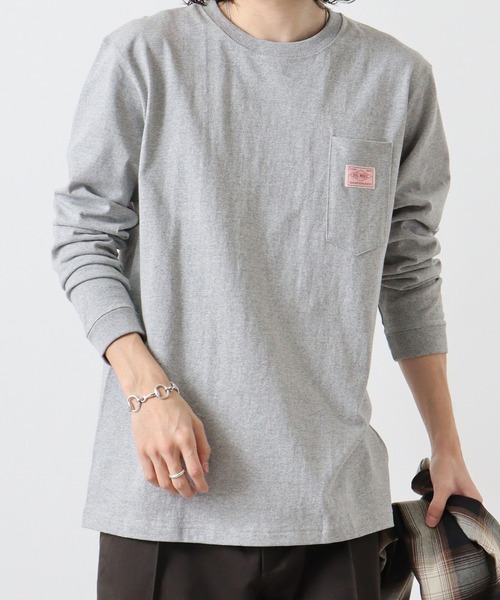BIG MIKE(ビッグマイク)の「BIGMIKE 長袖TEEシャツ(Tシャツ/カットソー・メンズ・ホワイト/ブラック/グレー・M/XL/L)」の3枚目の写真