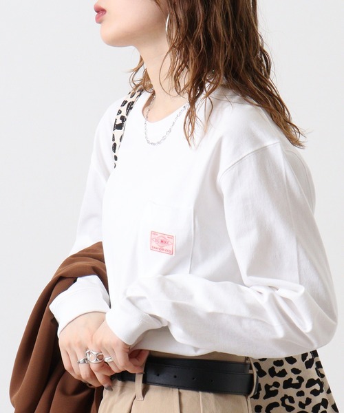 BIG MIKE(ビッグマイク)の「BIGMIKE 長袖TEEシャツ(Tシャツ/カットソー・メンズ・ホワイト/ブラック/グレー・M/XL/L)」の11枚目の写真