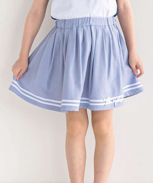 【セール】シャンブレーマリンスカート(90~150cm)（スカート）｜BeBe（ベベ）