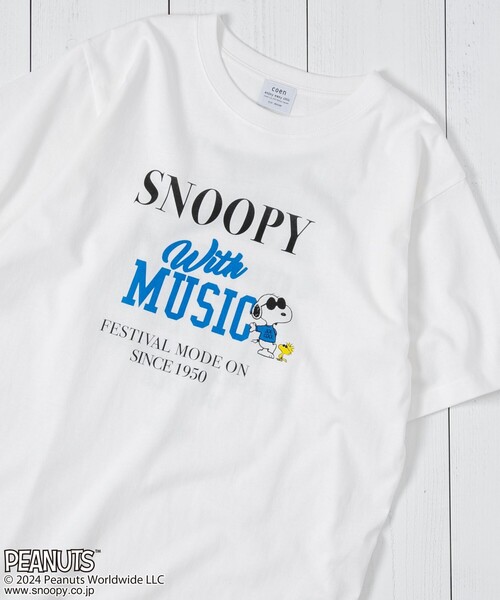 PEANUTS(ピーナッツ)の「PEANUTS(ピーナッツ)×coen プリントTシャツ(Tシャツ/カットソー・レディース・オフホワイト/ライトグレー/ダークグレー/コバルトブルー/その他1/その他2・M/L)」の5枚目の写真