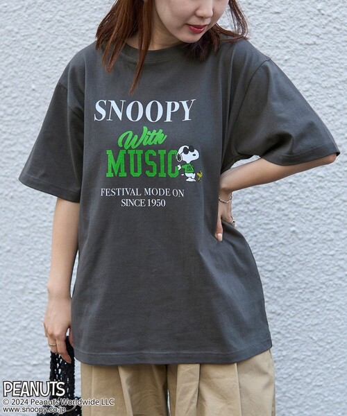 PEANUTS(ピーナッツ)の「PEANUTS(ピーナッツ)×coen プリントTシャツ(Tシャツ/カットソー・レディース・オフホワイト/ライトグレー/ダークグレー/コバルトブルー/その他1/その他2・M/L)」の10枚目の写真