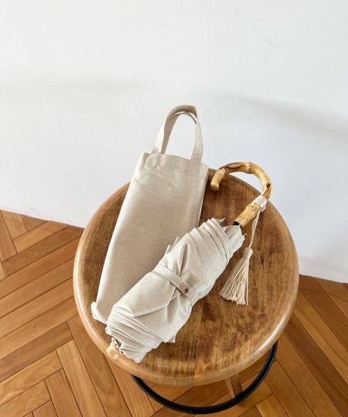 Me%（ミィパーセント）の「【晴雨兼用傘】バッグ付きミニカサ　102557（折りたたみ傘・レディース・ブルー/グレー/アイボリー/ブラック・FREE）」の9枚目の写真