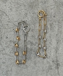 lawgy | mix circle charm chain bracelet / ミックスサークルチャームチェーンブレスレット(ブレスレット)