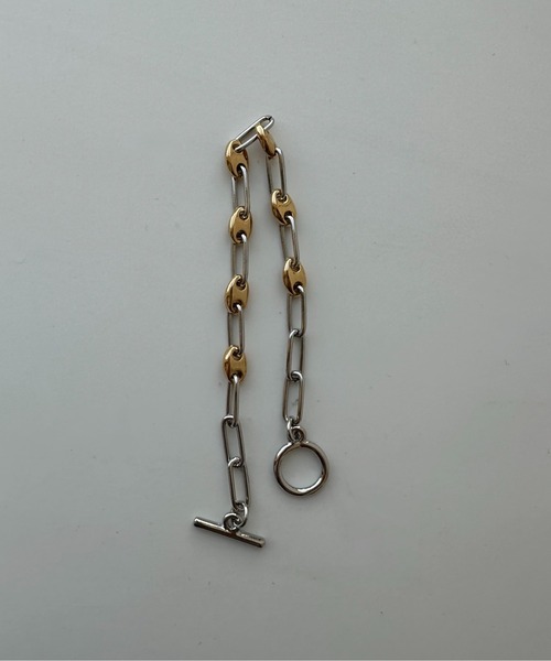 lawgy（ラウジー）の「mix circle charm chain bracelet / ミックスサークルチャームチェーンブレスレット（ブレスレット・レディース・シルバー/ゴールド・FREE）」の5枚目の写真