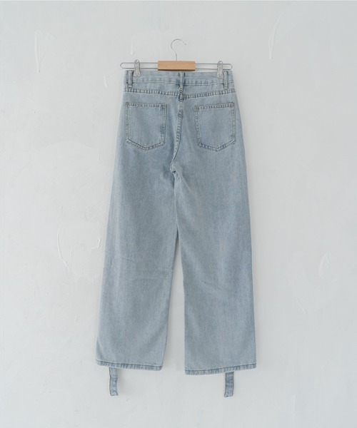 madrepadre(マドレパドレ)の「リボンハイウエストデニムパンツ(デニムパンツ・レディース・ブルー・MEDIUM/LARGE)」の10枚目の写真
