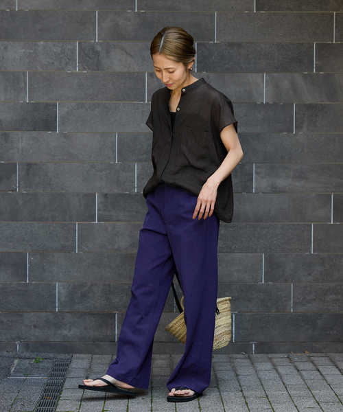 24ss 美品 FRAMeWORK キャップスリーブドロストシャツ 白
