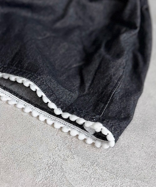 BIG FIELD（ビッグフィールド）の「刺繍デニムスカート（デニムスカート・キッズ・ブラック/ネイビー・90/100/110/120/130/140/150）」の3枚目の写真