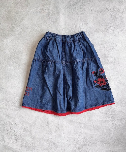 BIG FIELD（ビッグフィールド）の「刺繍デニムスカート（デニムスカート・キッズ・ブラック/ネイビー・90/100/110/120/130/140/150）」の10枚目の写真