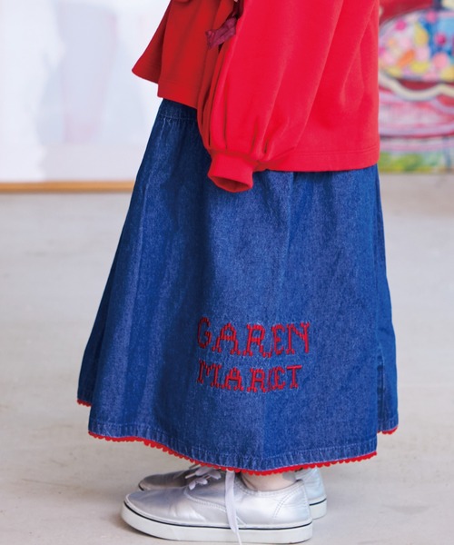 BIG FIELD（ビッグフィールド）の「刺繍デニムスカート（デニムスカート・キッズ・ブラック/ネイビー・90/100/110/120/130/140/150）」の17枚目の写真