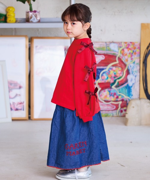 BIG FIELD（ビッグフィールド）の「刺繍デニムスカート（デニムスカート・キッズ・ブラック/ネイビー・90/100/110/120/130/140/150）」の15枚目の写真