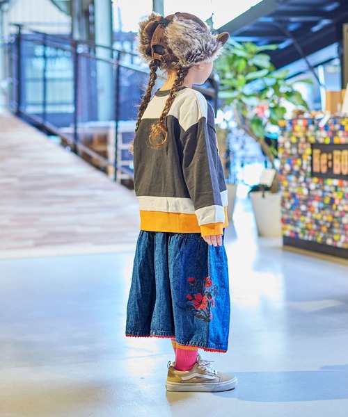 BIG FIELD（ビッグフィールド）の「刺繍デニムスカート（デニムスカート・キッズ・ブラック/ネイビー・90/100/110/120/130/140/150）」の20枚目の写真