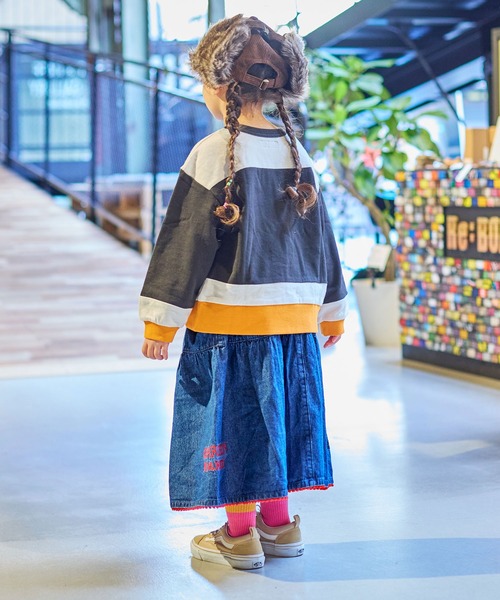 BIG FIELD（ビッグフィールド）の「刺繍デニムスカート（デニムスカート・キッズ・ブラック/ネイビー・90/100/110/120/130/140/150）」の19枚目の写真