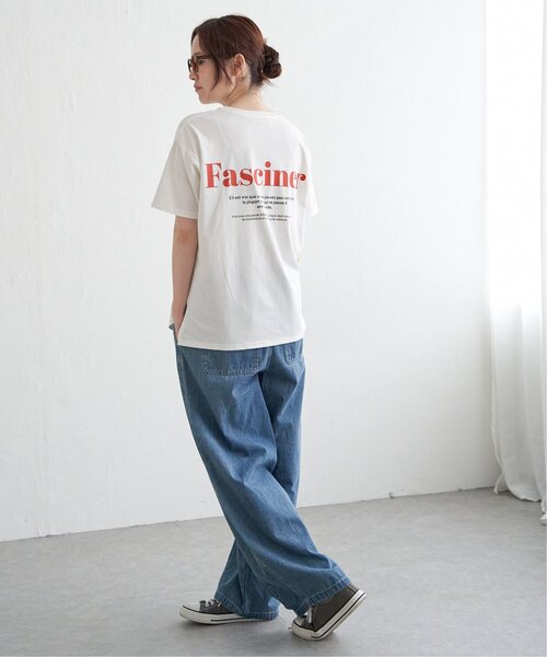 LBC（エルビーシー）の「【接触冷感】TCシルケットバックプリントTシャツ（Tシャツ/カットソー・レディース・ブラック/ホワイト/ライトオレンジ系/ライトグリーン・M）」の12枚目の写真