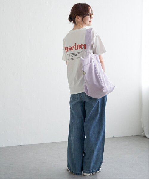 LBC（エルビーシー）の「【接触冷感】TCシルケットバックプリントTシャツ（Tシャツ/カットソー・レディース・ブラック/ホワイト/ライトオレンジ系/ライトグリーン・M）」の13枚目の写真