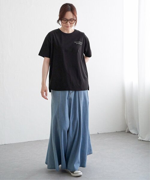 LBC（エルビーシー）の「【接触冷感】TCシルケットバックプリントTシャツ（Tシャツ/カットソー・レディース・ブラック/ホワイト/ライトオレンジ系/ライトグリーン・M）」の14枚目の写真