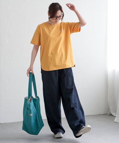 LBC（エルビーシー）の「【接触冷感】TCシルケットバックプリントTシャツ（Tシャツ/カットソー・レディース・ブラック/ホワイト/ライトオレンジ系/ライトグリーン・M）」の16枚目の写真