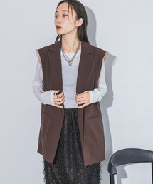 ジーナシス　アウター　ベスト JEANASIS｜レザーライクZIPベスト | Rakuten Fashion(楽天