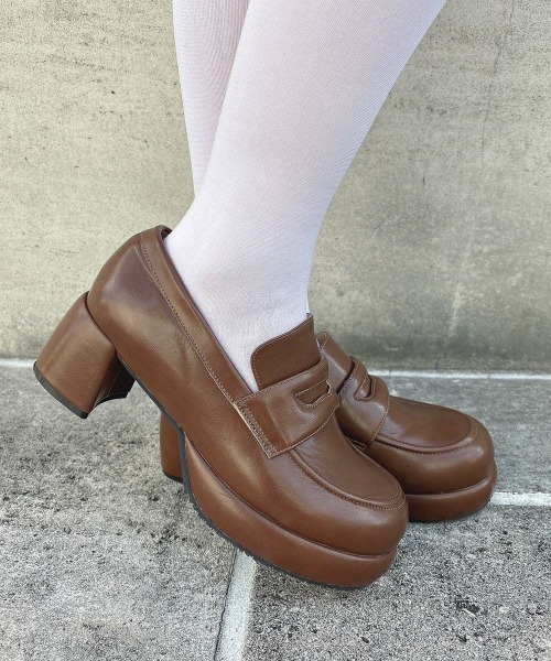 セール】レトロヒールローファー/fint フィント（ローファー）｜F