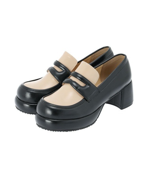 F i.n.t(フィント)の「レトロヒールローファー/fint フィント(ローファー・レディース・ブラウン/ブラウン系その他/ブラック×ベージュ・S/M/L)」の13枚目の写真