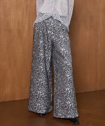 seyto | Jacquard glossy wide flare pants / ジャガードグロッシーフレアパンツ(その他パンツ)