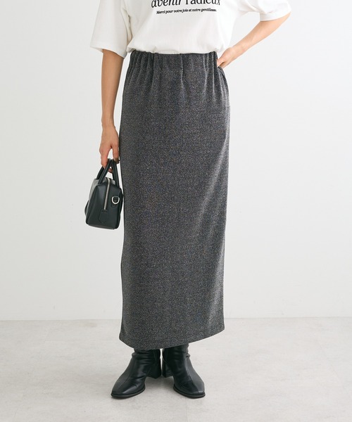 Petit fleur(プチフルール)の「・Petit Fleur ラメナロースカート(スカート・レディース・ブラック/シルバー/グリーン・FREE)」の1枚目の写真