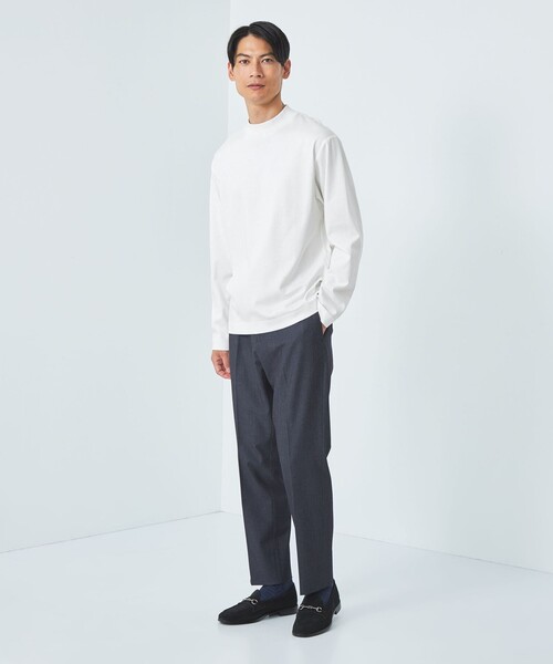 green label relaxing（グリーンレーベルリラクシング）の「L/A ポンチ モックネック カットソー（Tシャツ/カットソー・メンズ・ベージュ/ブラック/ホワイト・M/S/XL/L）」の15枚目の写真