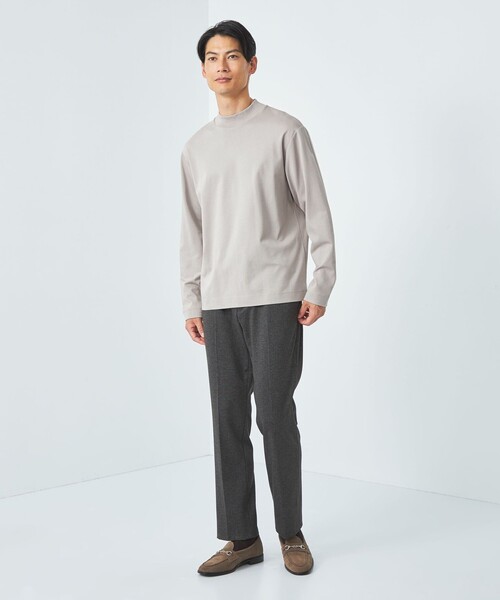 green label relaxing（グリーンレーベルリラクシング）の「L/A ポンチ モックネック カットソー（Tシャツ/カットソー・メンズ・ベージュ/ブラック/ホワイト・M/S/XL/L）」の21枚目の写真