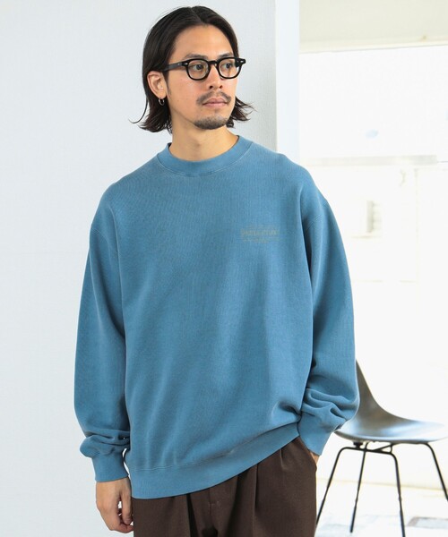 PENDLETON(ペンドルトン)の「PENDLET / 別注 ピグメント クルーネック スウェット(スウェット・メンズ・グレイッシュベージュ/グレイッシュブルー/チャコールグレー・SMALL/MEDIUM/LARGE/X-LARGE)」の9枚目の写真