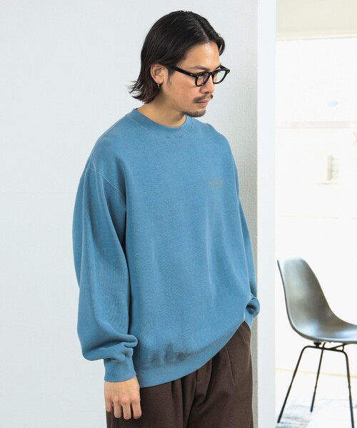 PENDLETON(ペンドルトン)の「PENDLET / 別注 ピグメント クルーネック スウェット(スウェット・メンズ・グレイッシュベージュ/グレイッシュブルー/チャコールグレー・SMALL/MEDIUM/LARGE/X-LARGE)」の8枚目の写真