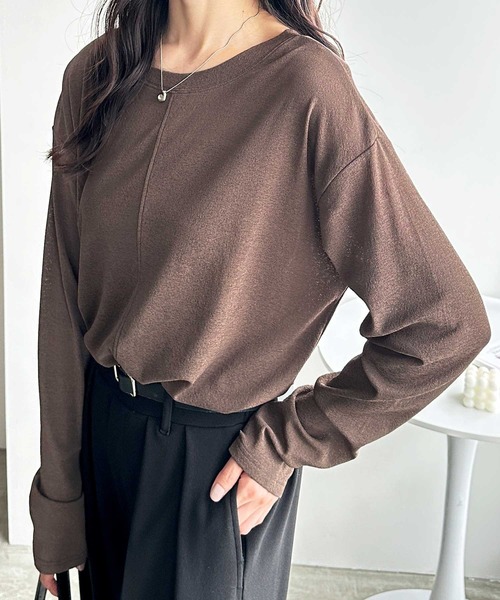 セール】【新色追加】着回し自在！スラブシアーロンT（Tシャツ