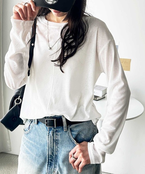 みーた☪︎*。 セール】【新色追加】着回し自在！スラブシアーロンT（Tシャツ