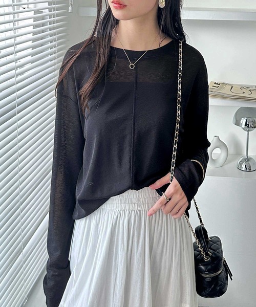 セール】【新色追加】着回し自在！スラブシアーロンT（Tシャツ