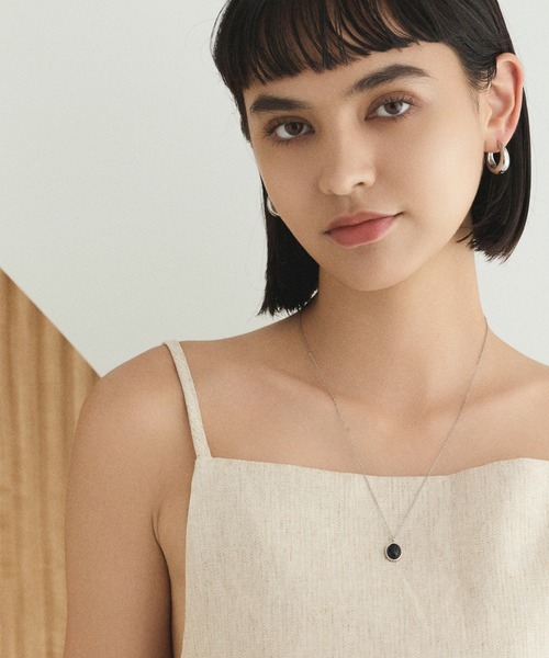 CENE（セネ）の「【CENE】セネ/ラウンドストーンネックレス（ネックレス・レディース・ブラック/ライトブルー/イエロー・FREE）」の7枚目の写真